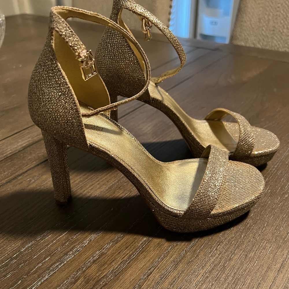 Michael Kora Gold Sparkly Heels
